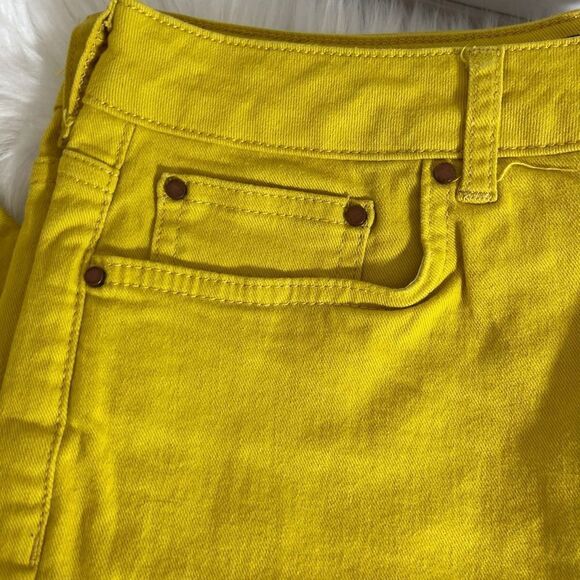 Boden Soho Skinny Yellow Ankle Crop Jean Sz 10R - Picture 8 of 11